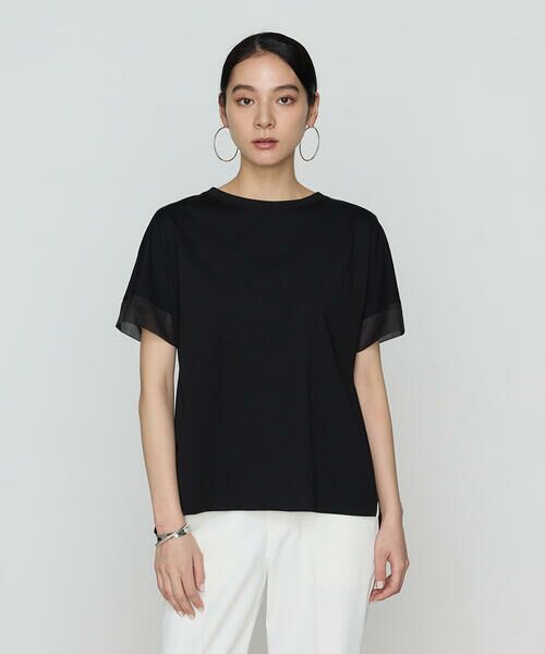 COMME CA COMFORT / コムサ・コンフォート（Lサイズ） Tシャツ | 〔 +サイズ 〕 プレーティング天竺 袖シアーTシャツ | 詳細7