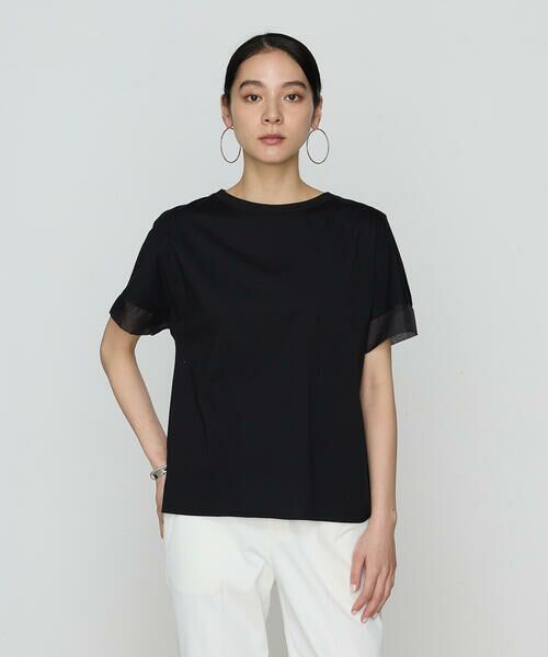 COMME CA COMFORT / コムサ・コンフォート（Lサイズ） Tシャツ | 〔 +サイズ 〕 プレーティング天竺 袖シアーTシャツ | 詳細8