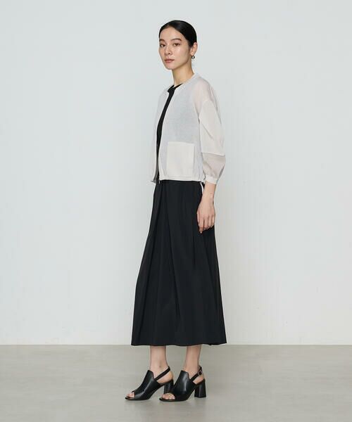 COMME CA COMFORT / コムサ・コンフォート（Lサイズ） カーディガン・ボレロ | 〔 +サイズ 〕 オーガニックコットン×リサイクルPe シアーブルゾン | 詳細2