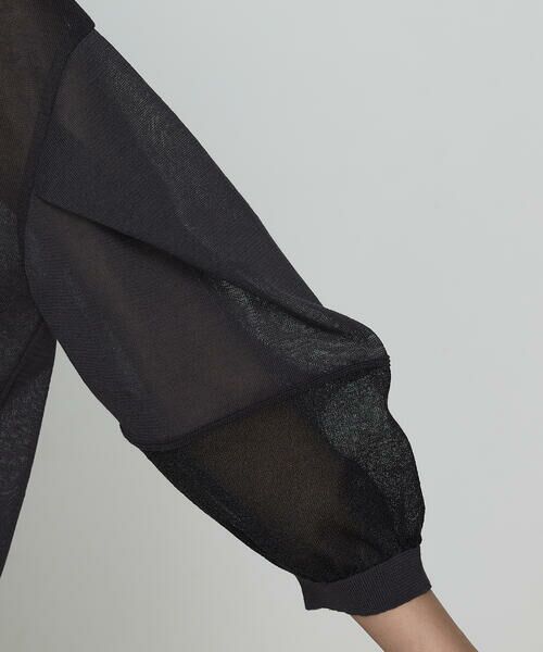 COMME CA COMFORT / コムサ・コンフォート（Lサイズ） カーディガン・ボレロ | 〔 +サイズ 〕 オーガニックコットン×リサイクルPe シアーブルゾン | 詳細14