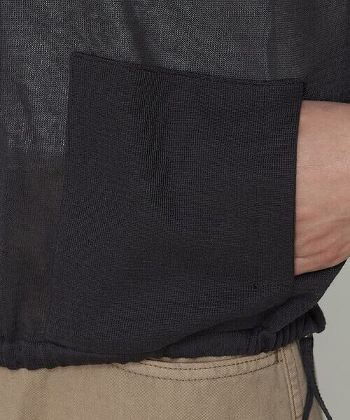 COMME CA COMFORT / コムサ・コンフォート（Lサイズ） カーディガン・ボレロ | 〔 +サイズ 〕 オーガニックコットン×リサイクルPe シアーブルゾン | 詳細15