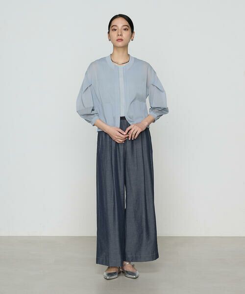 COMME CA COMFORT / コムサ・コンフォート（Lサイズ） カーディガン・ボレロ | 〔 +サイズ 〕 オーガニックコットン×リサイクルPe シアーブルゾン | 詳細20