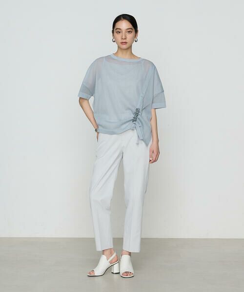 COMME CA COMFORT / コムサ・コンフォート（Lサイズ） ニット・セーター | 〔 +サイズ 〕 オーガニックコットン×リサイクルPe ドローストリングシアーセーター | 詳細17