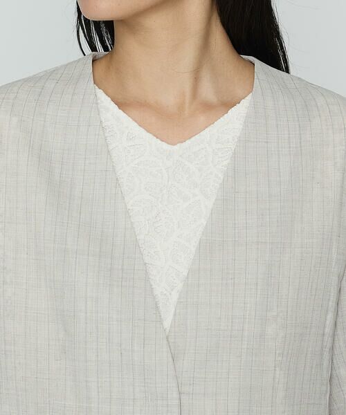 COMME CA COMFORT / コムサ・コンフォート（Lサイズ） セットアップ | 〔 TALLサイズ 〕 【セットアップ対応】シアーボイルストライプ ジャケット | 詳細9