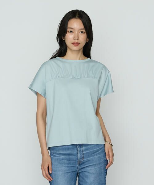 COMME CA COMFORT / コムサ・コンフォート(Lサイズ) カットソー | 〔 TALLサイズ 〕 コヒノールスムース ビスチェ風カットソー(23:ブルー)