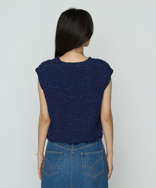 COMME CA COMFORT / コムサ・コンフォート（Lサイズ） ニット・セーター | 〔 TALLサイズ 〕 サマーツイードニット ジレ | 詳細7