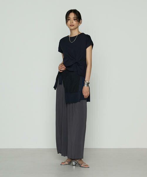 COMME CA COMFORT / コムサ・コンフォート(Lサイズ) カットソー | 〔 TALLサイズ 〕 コットン強撚ポンチ デザインタックシャツ | 詳細10