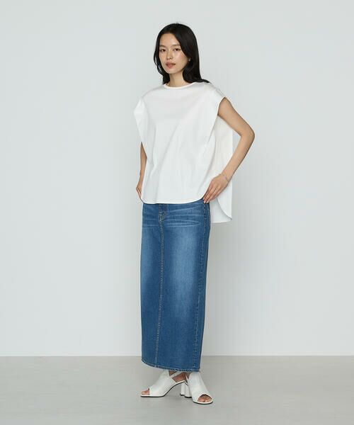 COMME CA COMFORT / コムサ・コンフォート（Lサイズ） Tシャツ | 〔 TALLサイズ 〕 コットン強撚ポンチ ショルダータックTシャツ | 詳細2