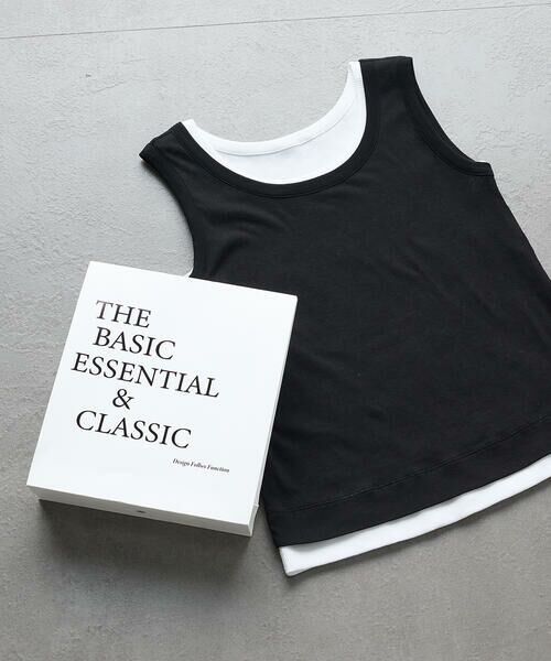 COMME CA COMFORT / コムサ・コンフォート（Lサイズ） タンクトップ | 〔 TALLサイズ 〕 強撚ガステレコ／オーガニック レイヤードタンクトップ | 詳細12