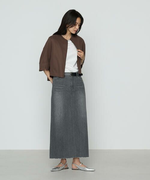 COMME CA COMFORT / コムサ・コンフォート（Lサイズ） ロング・マキシ丈スカート | 〔 TALLサイズ 〕 コットンデニム／コットンスラブ デニムタイトスカート | 詳細2