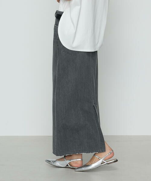 COMME CA COMFORT / コムサ・コンフォート（Lサイズ） ロング・マキシ丈スカート | 〔 TALLサイズ 〕 コットンデニム／コットンスラブ デニムタイトスカート | 詳細4