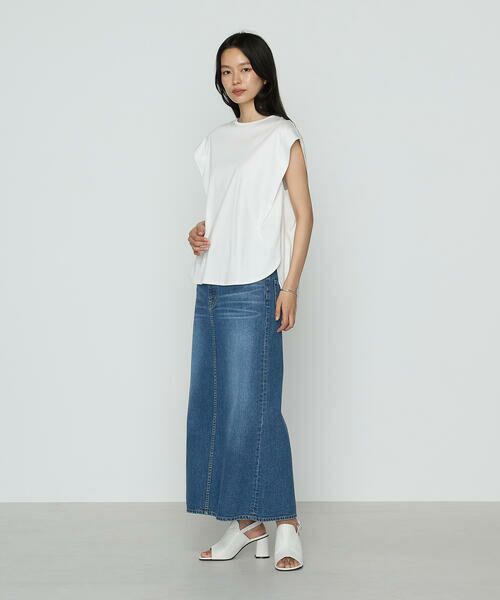 COMME CA COMFORT / コムサ・コンフォート（Lサイズ） ロング・マキシ丈スカート | 〔 TALLサイズ 〕 コットンデニム／コットンスラブ デニムタイトスカート | 詳細15