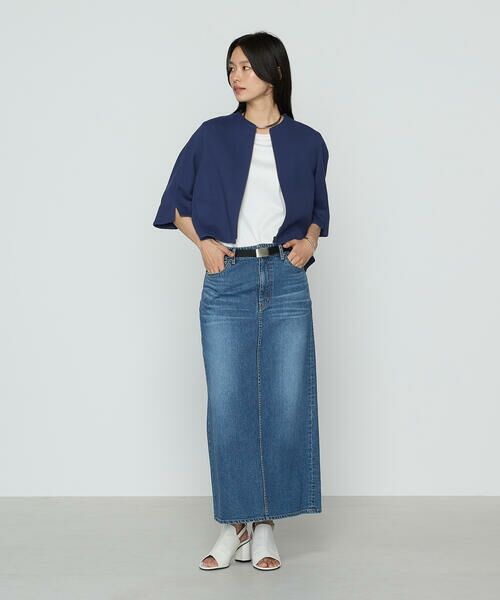 COMME CA COMFORT / コムサ・コンフォート（Lサイズ） ロング・マキシ丈スカート | 〔 TALLサイズ 〕 コットンデニム／コットンスラブ デニムタイトスカート | 詳細16