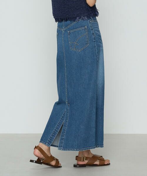 COMME CA COMFORT / コムサ・コンフォート（Lサイズ） ロング・マキシ丈スカート | 〔 TALLサイズ 〕 コットンデニム／コットンスラブ デニムタイトスカート | 詳細18