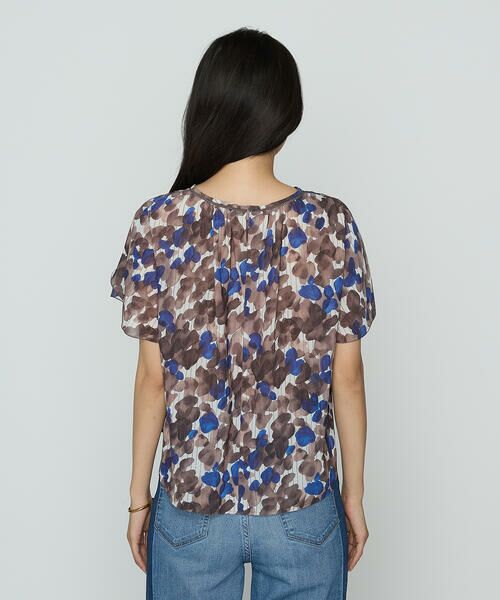 COMME CA COMFORT / コムサ・コンフォート（Lサイズ） シャツ・ブラウス | 〔 TALLサイズ 〕 強撚カッセンアートプリント フロントタックブラウス | 詳細5