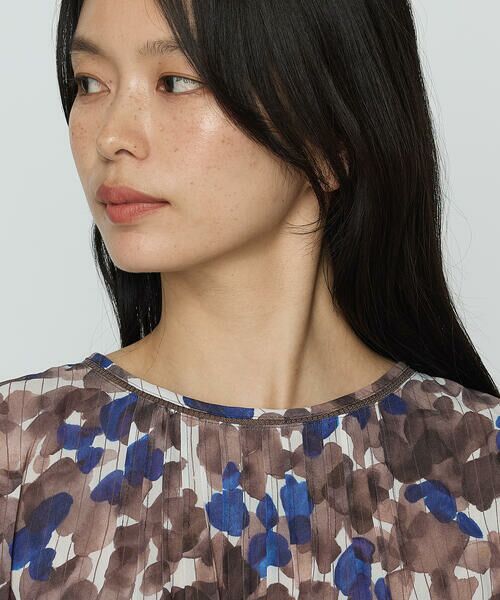 COMME CA COMFORT / コムサ・コンフォート（Lサイズ） シャツ・ブラウス | 〔 TALLサイズ 〕 強撚カッセンアートプリント フロントタックブラウス | 詳細6