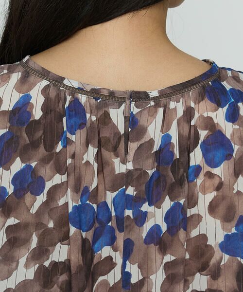 COMME CA COMFORT / コムサ・コンフォート（Lサイズ） シャツ・ブラウス | 〔 TALLサイズ 〕 強撚カッセンアートプリント フロントタックブラウス | 詳細7