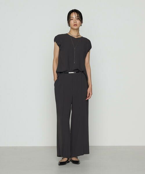 COMME CA COMFORT / コムサ・コンフォート（Lサイズ） シャツ・ブラウス | 〔 TALLサイズ 〕 バックサテンジョーゼット ギャザースリーブプルオーバー | 詳細1