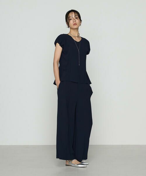 COMME CA COMFORT / コムサ・コンフォート（Lサイズ） シャツ・ブラウス | 〔 TALLサイズ 〕 バックサテンジョーゼット ギャザースリーブプルオーバー | 詳細12