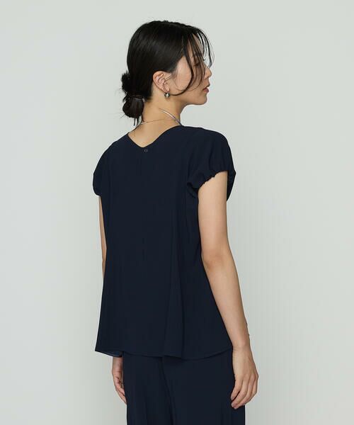 COMME CA COMFORT / コムサ・コンフォート（Lサイズ） シャツ・ブラウス | 〔 TALLサイズ 〕 バックサテンジョーゼット ギャザースリーブプルオーバー | 詳細13