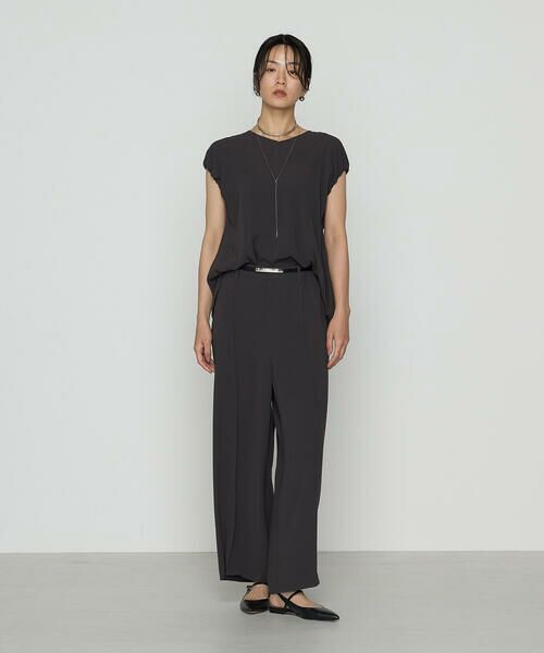 COMME CA COMFORT / コムサ・コンフォート（Lサイズ） その他パンツ | 〔 TALLサイズ 〕 バックサテンジョーゼット クロップドワイドパンツ | 詳細2