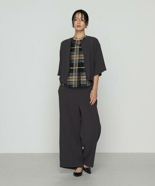 COMME CA COMFORT / コムサ・コンフォート（Lサイズ） その他パンツ | 〔 TALLサイズ 〕 バックサテンジョーゼット クロップドワイドパンツ | 詳細3