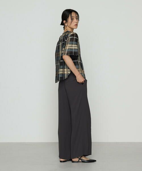 COMME CA COMFORT / コムサ・コンフォート（Lサイズ） その他パンツ | 〔 TALLサイズ 〕 バックサテンジョーゼット クロップドワイドパンツ | 詳細4