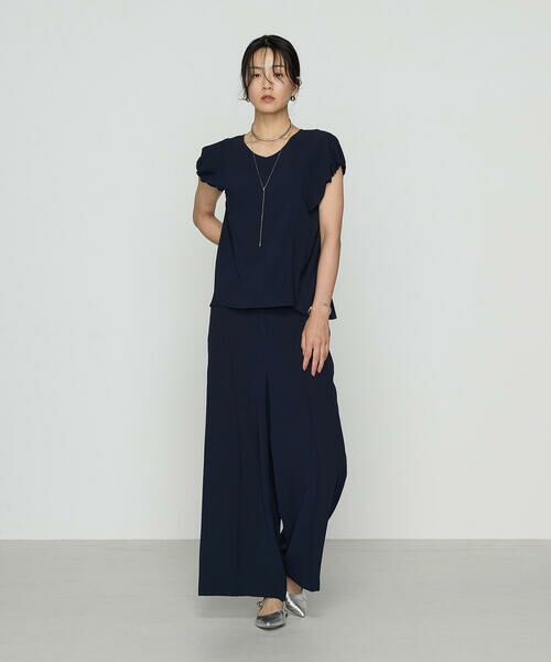 COMME CA COMFORT / コムサ・コンフォート（Lサイズ） その他パンツ | 〔 TALLサイズ 〕 バックサテンジョーゼット クロップドワイドパンツ | 詳細14