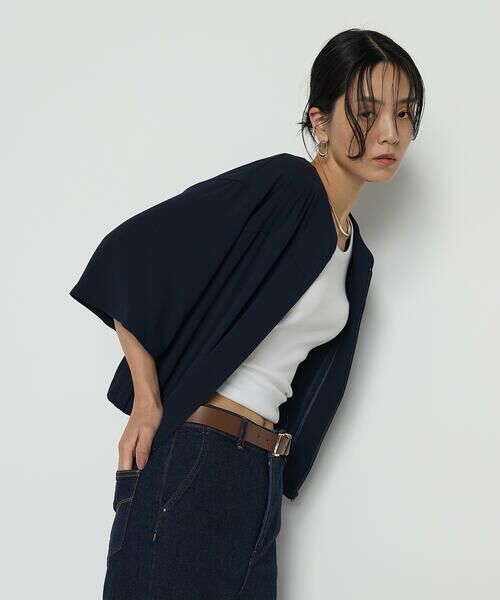 COMME CA COMFORT / コムサ・コンフォート（Lサイズ） ブルゾン | 〔 TALLサイズ 〕 バックサテンジョーゼット ハーフスリーブブルゾン | 詳細15