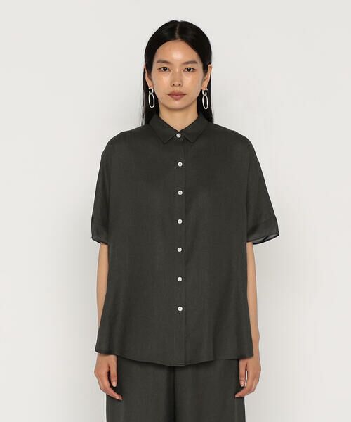 COMME CA COMFORT / コムサ・コンフォート（Lサイズ） シャツ・ブラウス | 〔 +サイズ 〕 麻調合繊 シアーブラウス | 詳細6