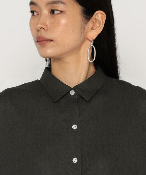 COMME CA COMFORT / コムサ・コンフォート（Lサイズ） シャツ・ブラウス | 〔 +サイズ 〕 麻調合繊 シアーブラウス | 詳細9