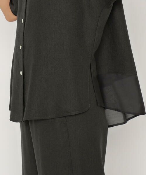 COMME CA COMFORT / コムサ・コンフォート（Lサイズ） シャツ・ブラウス | 〔 +サイズ 〕 麻調合繊 シアーブラウス | 詳細11