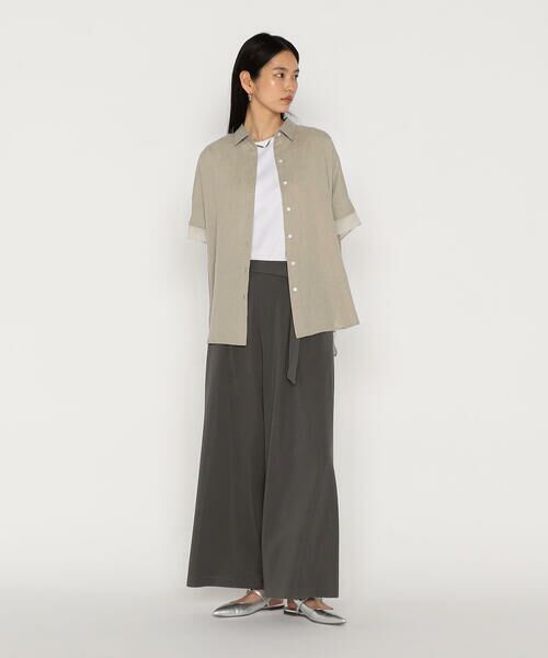 COMME CA COMFORT / コムサ・コンフォート（Lサイズ） シャツ・ブラウス | 〔 +サイズ 〕 麻調合繊 シアーブラウス | 詳細19
