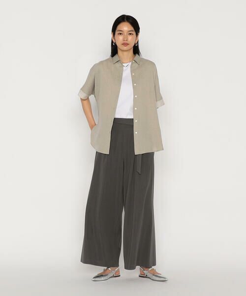 COMME CA COMFORT / コムサ・コンフォート（Lサイズ） シャツ・ブラウス | 〔 +サイズ 〕 麻調合繊 シアーブラウス | 詳細18