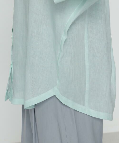 COMME CA COMFORT / コムサ・コンフォート（Lサイズ） シャツ・ブラウス | 〔 +サイズ 〕 ラミーシャンブレー シアーシャツ | 詳細19