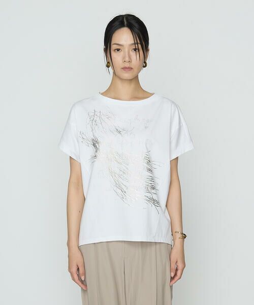 COMME CA COMFORT / コムサ・コンフォート（Lサイズ） Tシャツ | 〔 +サイズ 〕 プレーティング天竺 プリントTシャツ | 詳細4