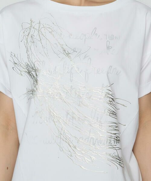 COMME CA COMFORT / コムサ・コンフォート（Lサイズ） Tシャツ | 〔 +サイズ 〕 プレーティング天竺 プリントTシャツ | 詳細10