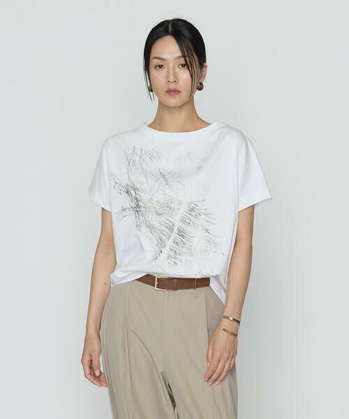 COMME CA COMFORT / コムサ・コンフォート（Lサイズ） Tシャツ | 〔 +サイズ 〕 プレーティング天竺 プリントTシャツ | 詳細3