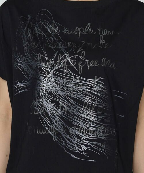 COMME CA COMFORT / コムサ・コンフォート（Lサイズ） Tシャツ | 〔 +サイズ 〕 プレーティング天竺 プリントTシャツ | 詳細18