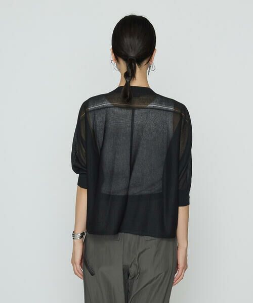COMME CA COMFORT / コムサ・コンフォート（Lサイズ） カーディガン・ボレロ | 〔 +サイズ 〕 シャイニーシアーヤーン ドロストシアーショートカーデ | 詳細7
