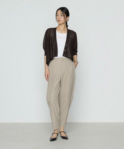 COMME CA COMFORT / コムサ・コンフォート（Lサイズ） カーディガン・ボレロ | 〔 +サイズ 〕 シャイニーシアーヤーン ドロストシアーショートカーデ | 詳細13