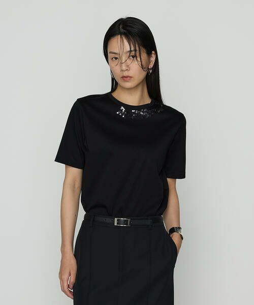 COMME CA COMFORT/コムサ・コンフォート(Lサイズ) 〔 TALLサイズ 〕 スーピマコットンポンチ Tシャツ 05:クロ 15号 COMME CA COMFORT/コムサ・コンフォート(Lサイズ) 〔 TALLサイズ 〕 スーピマコットンポンチ Tシャツ 05:クロ 15号