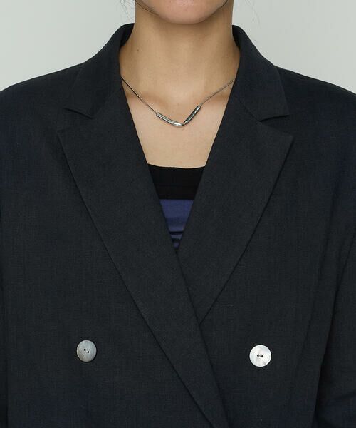 COMME CA COMFORT / コムサ・コンフォート（Lサイズ） その他アウター | 〔 TALLサイズ 〕 リネンストレッチ ダブルブレストジャケット | 詳細8