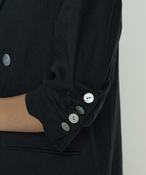 COMME CA COMFORT / コムサ・コンフォート（Lサイズ） その他アウター | 〔 TALLサイズ 〕 リネンストレッチ ダブルブレストジャケット | 詳細10