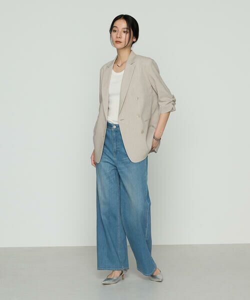 COMME CA COMFORT / コムサ・コンフォート（Lサイズ） その他アウター | 〔 TALLサイズ 〕 リネンストレッチ ダブルブレストジャケット | 詳細16