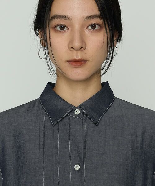 COMME CA COMFORT / コムサ・コンフォート（Lサイズ） ロング・マキシ丈ワンピース | 〔 +サイズ 〕 オトナシャンブレー 切替アシメワンピース | 詳細7