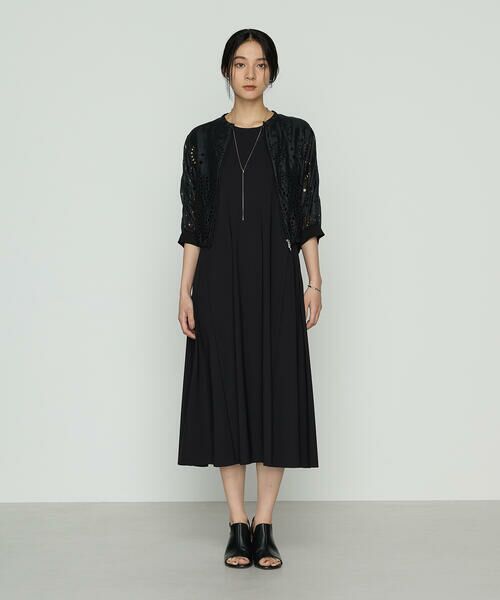 COMME CA COMFORT / コムサ・コンフォート（Lサイズ） ロング・マキシ丈ワンピース | 〔 +サイズ 〕 ユーロジャージー フィット＆フレアワンピース | 詳細5