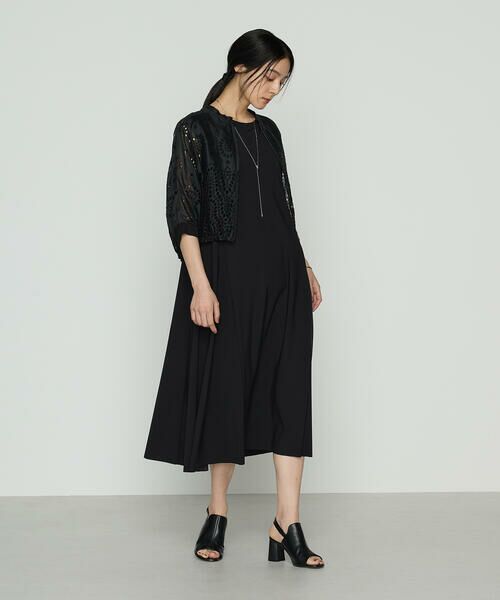 COMME CA COMFORT / コムサ・コンフォート（Lサイズ） ロング・マキシ丈ワンピース | 〔 +サイズ 〕 ユーロジャージー フィット＆フレアワンピース | 詳細6