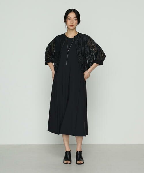 COMME CA COMFORT / コムサ・コンフォート（Lサイズ） ブルゾン | 〔 +サイズ 〕 エンブロイダリー ラミー刺繍ブルゾン | 詳細7