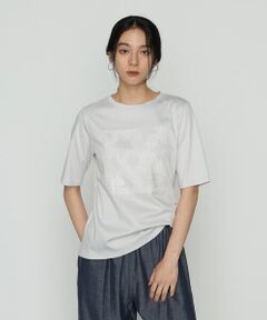 COMME CA COMFORT / コムサ・コンフォート（Lサイズ） Tシャツ | 〔 +サイズ 〕 プレーティング天竺 星柄Tシャツ
